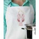 Martha Stewart EK SUCCESS Apron Stamped Embroidery Kit Lobster