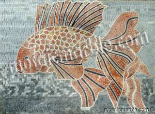 Beautiful Fish Marble Mosaic Bathroom Wall,Floor Inlay 31.2: