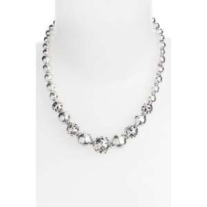  Lois Hill Balls & Chains Graduated Hammered Bead Necklace Jewelry