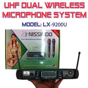 Nissindo Dual UHF Wireless Microphone System LX 9200U  