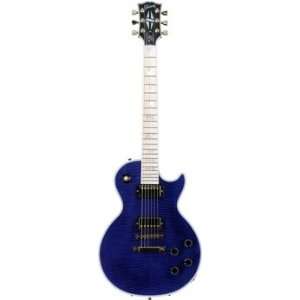  Custom Les Paul Custom Figured Maple Electric Guitar in Trans Blue 