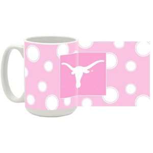  Pink Polka Dot Texas Coffee Mug