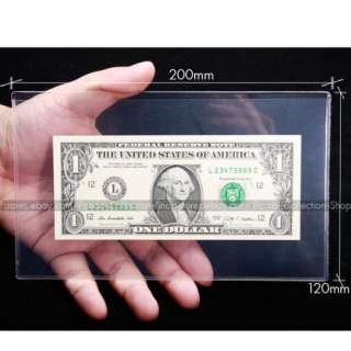   120mm Bill Note Currency Paper Money Protector Holders Sleeves  
