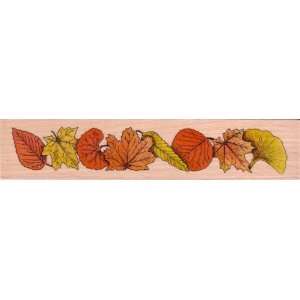 Autumn Leaves Border Whispers Rubber Stamp by Sugarloaf 