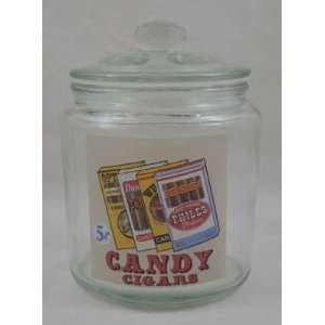    Antique Reproduction Candy Cigars Counter Jar 