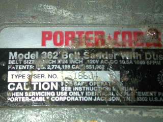 Porter Cable 362 4 x 24 Belt Sander 039404003621  