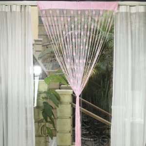 Butterfly Tassel String Door Curtain Window Room Divider   Pink 