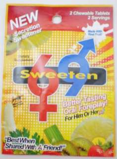SWEETEN69 Semen Sweetener Trial size 2 ct Sweeten 69  