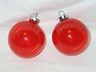   Christmas WWII War Era Unsilvered Red Glass Ornaments 2.5 USA T6