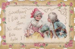 Sweetheart Valentines Day 1900s vintage romance card  