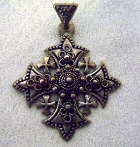 Vintage Maltese (Jeruselum) Cross Pendant   Sterling?  