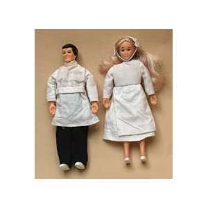  Dollhouse Miniature 2 Pc. Doctor and Nurse Doll Set Toys & Games