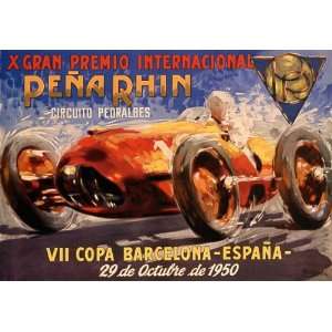 1950 GRAN PREMIO INTERNATIONAL PENA RHIN CAR RACE GRAND PRIX BARCELONA 