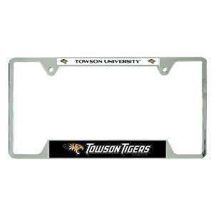 NCAA Towson Tigers Metal License Plate Frame:  Sports 