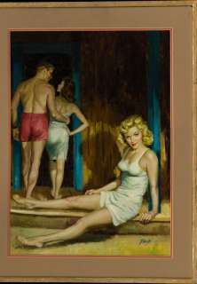 JULIAN PAUL   NAZI LOVE CAMP COVER ORIGINAL ART 1953  