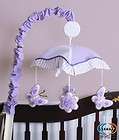 Musical Mobile For Lavender Butterfly Crib Bedding Set