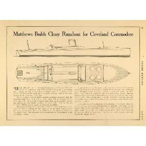  1919 Article H. J. Walker Runabout Matthews Boat Design 