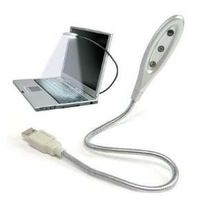   USB 3 LED Flexible Metal Material Lamp Light for Laptop: Electronics
