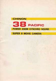 CHINON 38 PACIFIC SUPER 8 CAMERA MANUAL ON CD  
