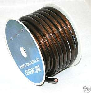   AUDIO 1/0 Gauge 25 Ft Ground Wire Cable Black Power Car Audio Amp Awg