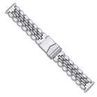   Watches 16 21mm Silver tone Fossil Style w/Deploy Link Watch Band