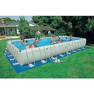 24ft X 12ft X 52in Rectangular Frame Pool Package  Intex Toys & Games 