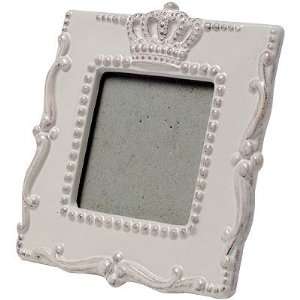 Lot Of 4 Ceramic Crown Picture Frame 3x3 White Square 