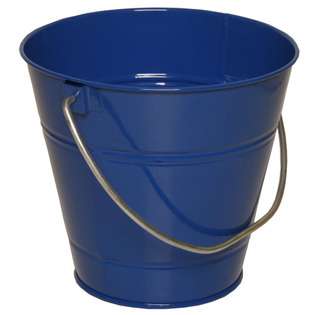 JAM Paper Blue Small Colorful Metal Pail Buckets   sold individually 