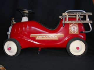 Radio Flyer Fire Engine No. 9 Truck Ride On Toy Toddler Kids 