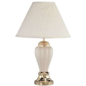   6117IV 27 Inch 60 Watt Ceramic Table Lamp, Ivory