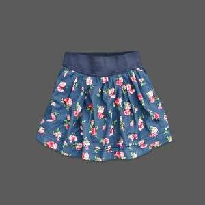NWT Abercrombie & Fitch AMY JOSEY blue floral skirt S  