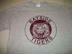 SAVED BY THE BELL BAYSIDE TIGERS T SHIRT GRAY TEE A  