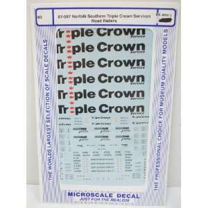    Microscale 87597 NS Triple Crown Services Decals Toys & Games