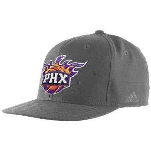  NBA adidas Phoenix Suns Gray Bank Shot Fitted Hat Sports 