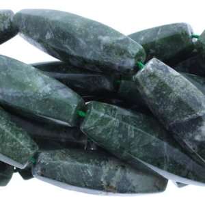  Green Jade  Marquise Faceted   35mm Height, 10mm Width 