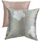  Pillow Perfect Green/Tan Floral Vine Square Throw Pillow