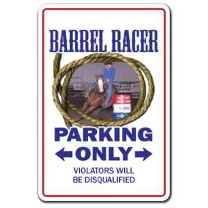  BARREL RACER ~Sign~ western cowboy rodeo gift: Patio, Lawn 