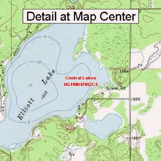  USGS Topographic Quadrangle Map   Central Lakes, Minnesota 