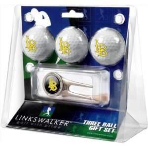 California State (Long Beach) Dirtbags 3 Golf Ball Gift Pack with Cap 