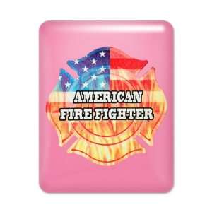  iPad Case Hot Pink American Firefighter 