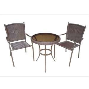   Set, Tubular Frame Includes 2 Chairs and 1 Table with Tempered Glass