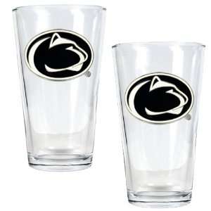  Penn State Nittany Lions 2pc Pint Ale Glass Set: Kitchen 