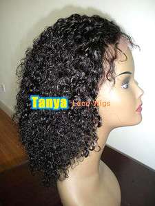 20 Kinky Curl Lace Front 100% Indian Remi Human Hair Wig best 