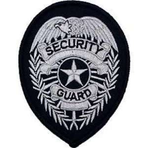  Security Guard Shield Patch Black & Silver 3 3/4 Patio 