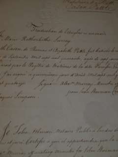 Thomas Pinckney SIGNED 1794 Document Great Britain AMB.  