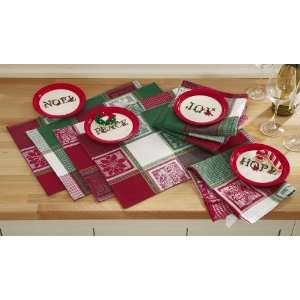 Red & Green Plaid Christmas Placement And Napkin Set By Collections 