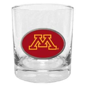  Minnesota Golden Gophers NCAA Team Logo Double Rocks Glass 