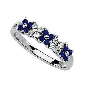  Floral & Diamond Band Ring for SALE   14 kt White Gold(6.5) Jewelry