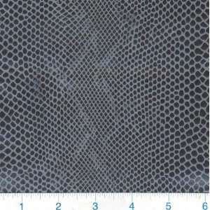  58 Wide Pleather Snakeskin Charcoal Fabric By The Yard 