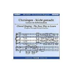  German Requiem   Choral Singing CD (Tenor) Musical 